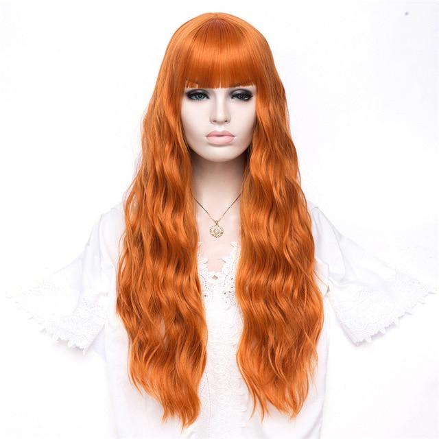 26 Inches Long Wavy Wig with Bangs - Image 4