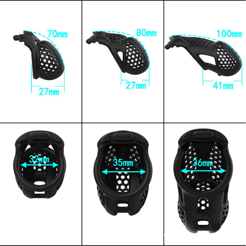 3D Cock Cage with Small Lock - Image 3