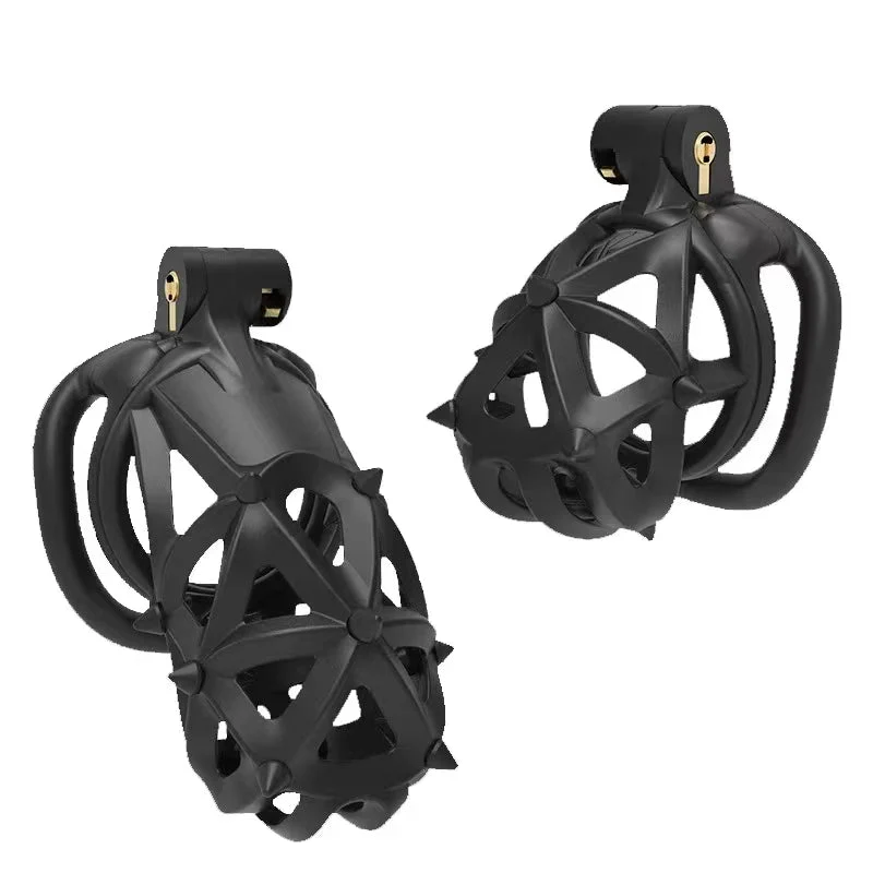 3D Double Headed Soft Spikes Breathable Chastity Cage - Image 6