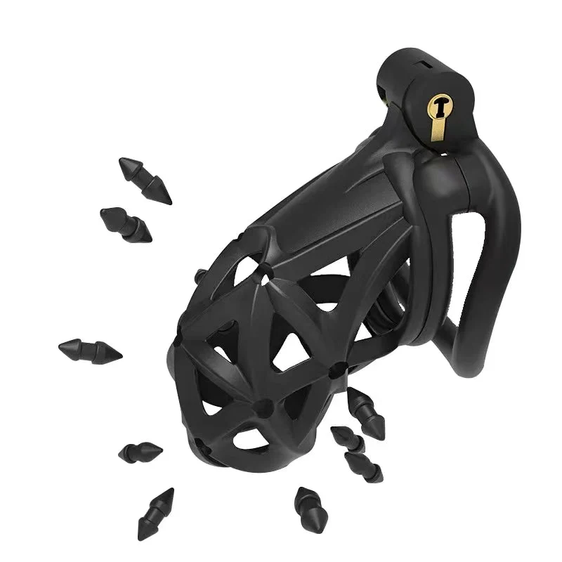 3D Double Headed Soft Spikes Breathable Chastity Cage - Image 8