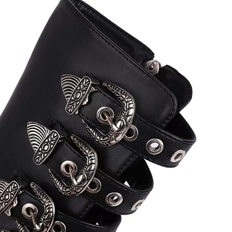 500-ASH Ankle Boot | Black Faux Leather - Image 3