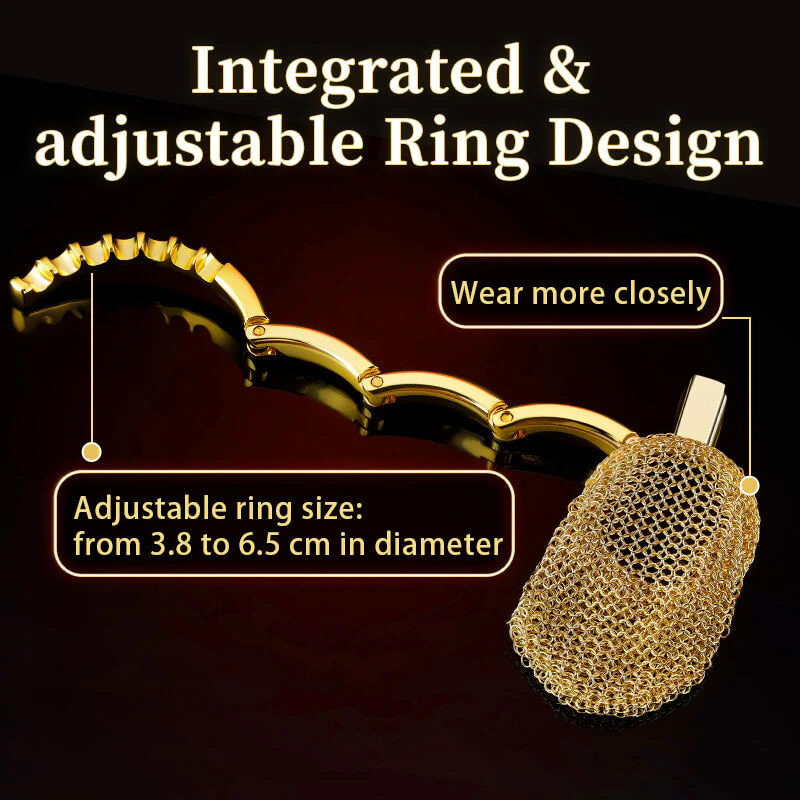 Adjustable Chainmail Chastity Cage Golden - Image 3