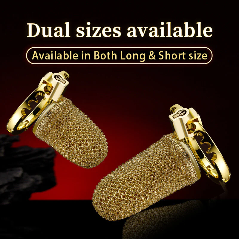 Adjustable Chainmail Chastity Cage Golden - Image 4