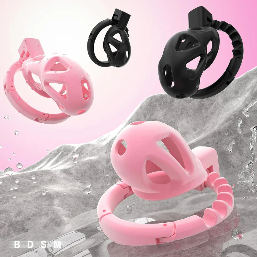 Adjustable Pink Chastity Cage - Image 8