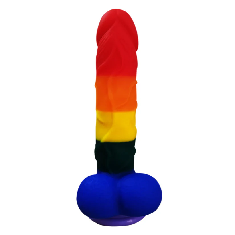 Big Colorful Dildo With Suction Cup - Image 2