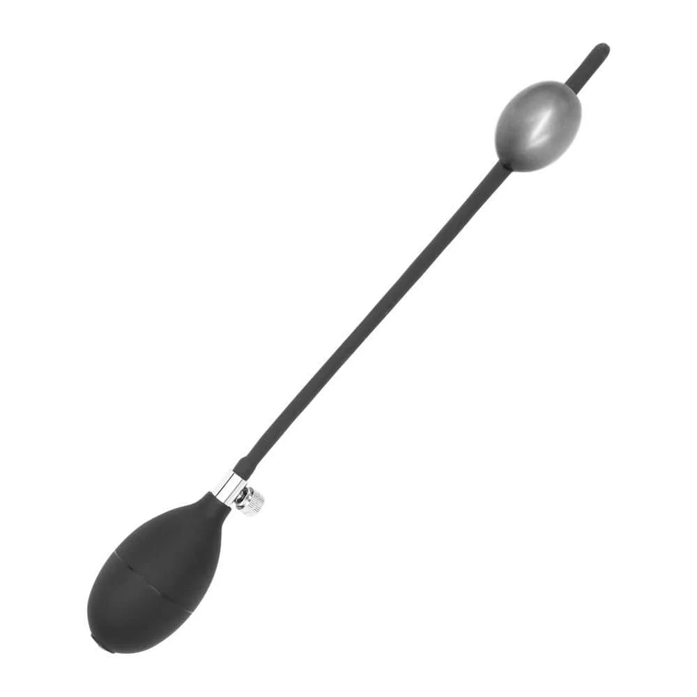 Black Inflatable Silicone Penis Plug - Image 3