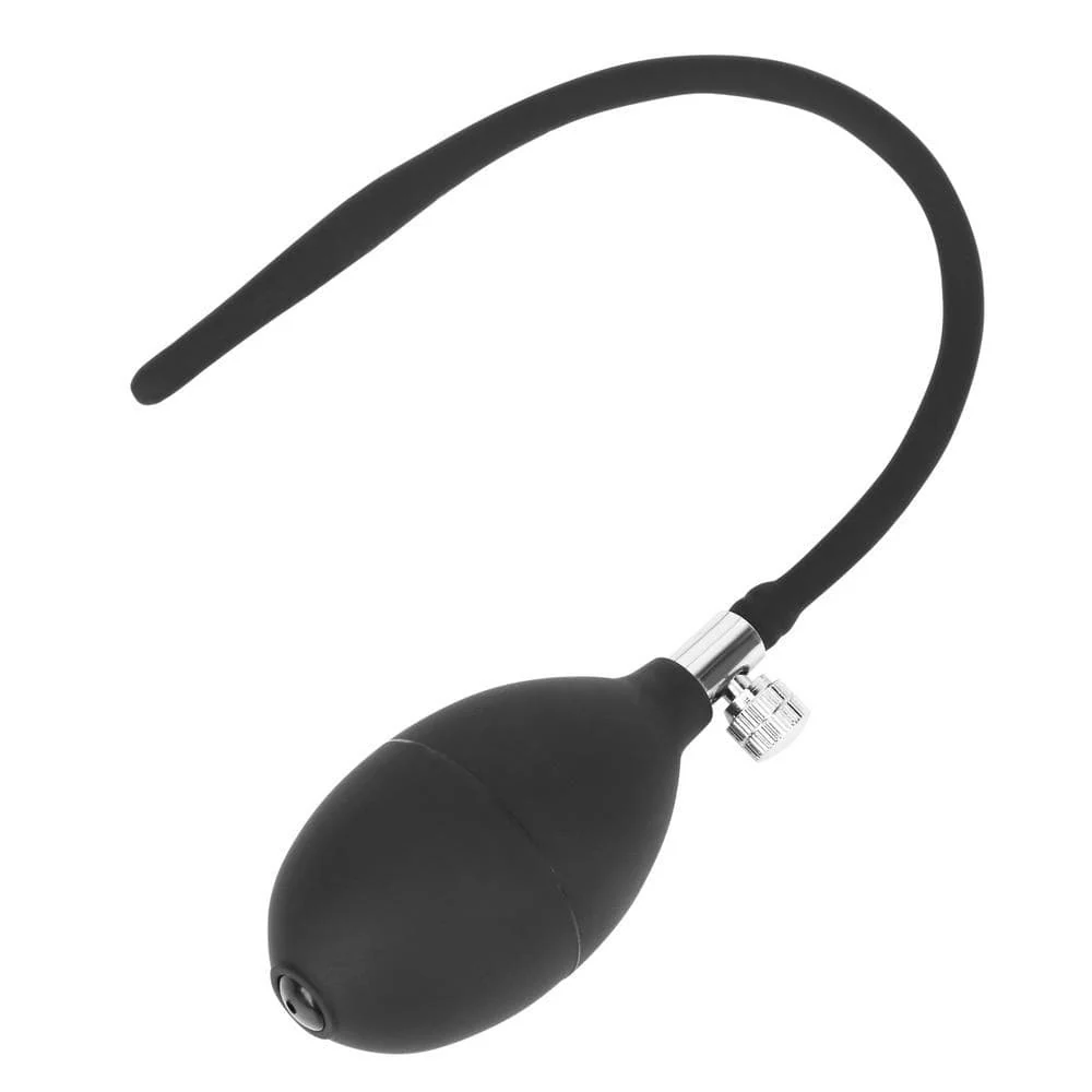 Black Inflatable Silicone Penis Plug - Image 6