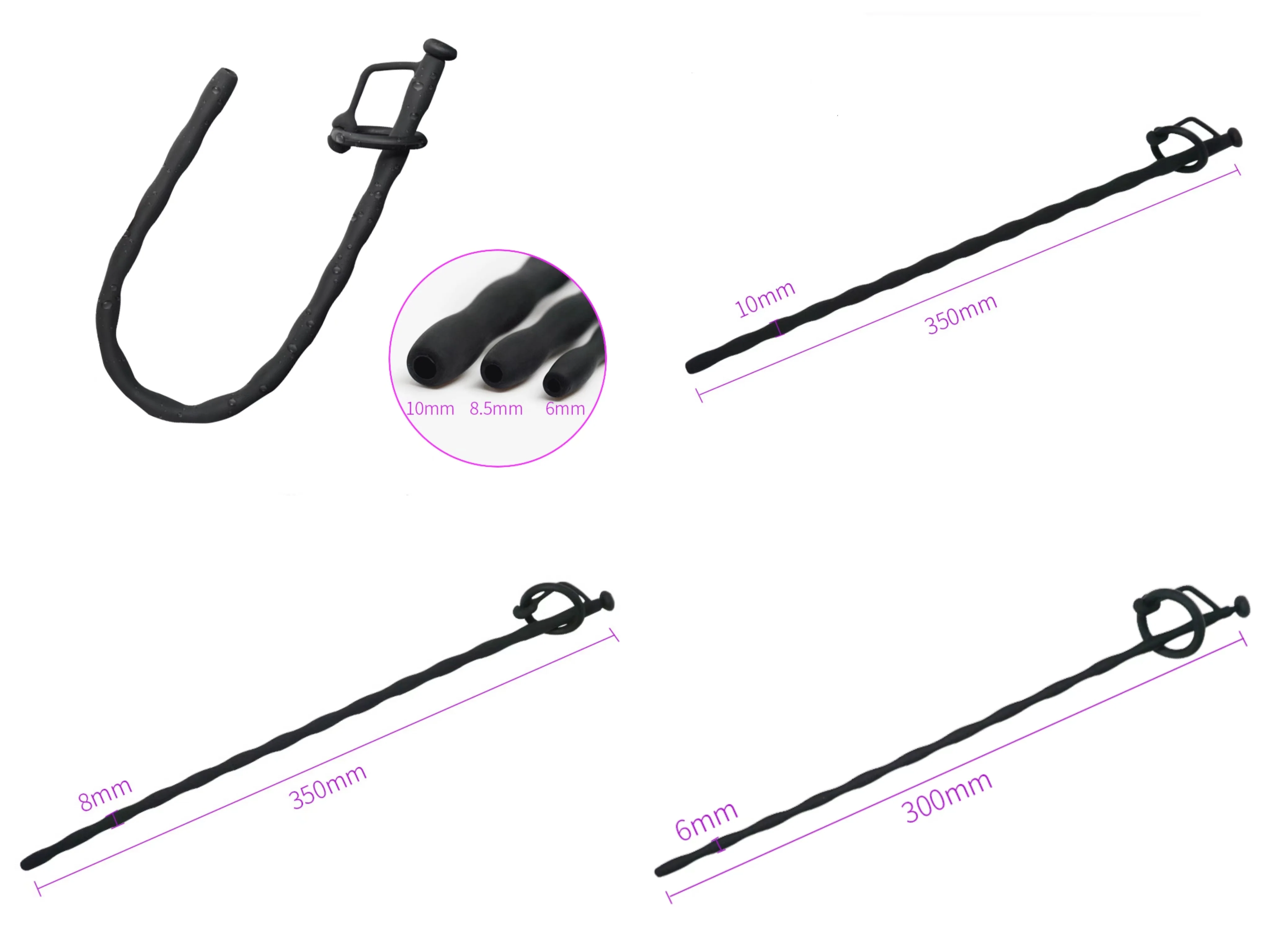 Black Urethral Dilator Penis Plug - Image 6