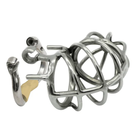 CC22 Reverse Design Stainless Steel Stealth Chastity Cage - Image 5