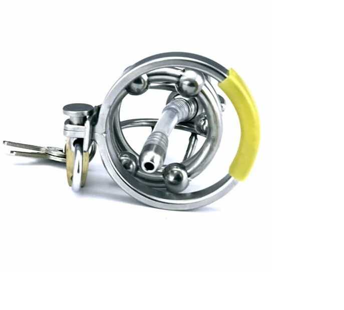 CC50 Stainless Steel Male Chastity Device with Catheter - Image 3