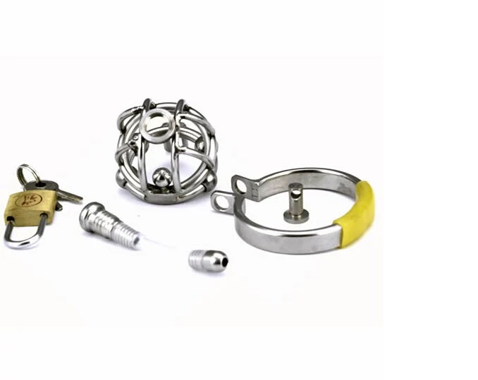 CC50 Stainless Steel Male Chastity Device with Catheter - Image 5