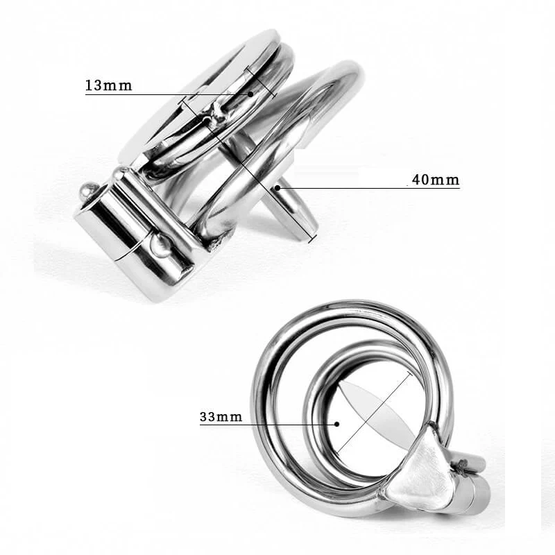CC71 Stainless Steel Flat Chastity Cage - Image 4