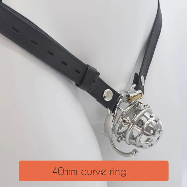 CC74  Brutal BDSM Chastity Cage with Belt - Image 6