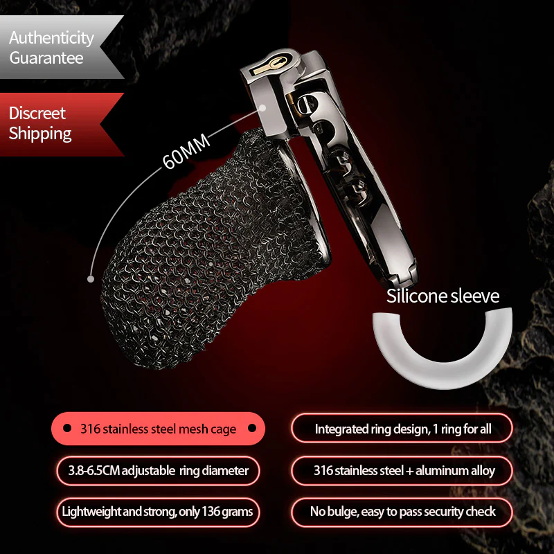 Chainmail Chastity Cage Adjustable - Image 10
