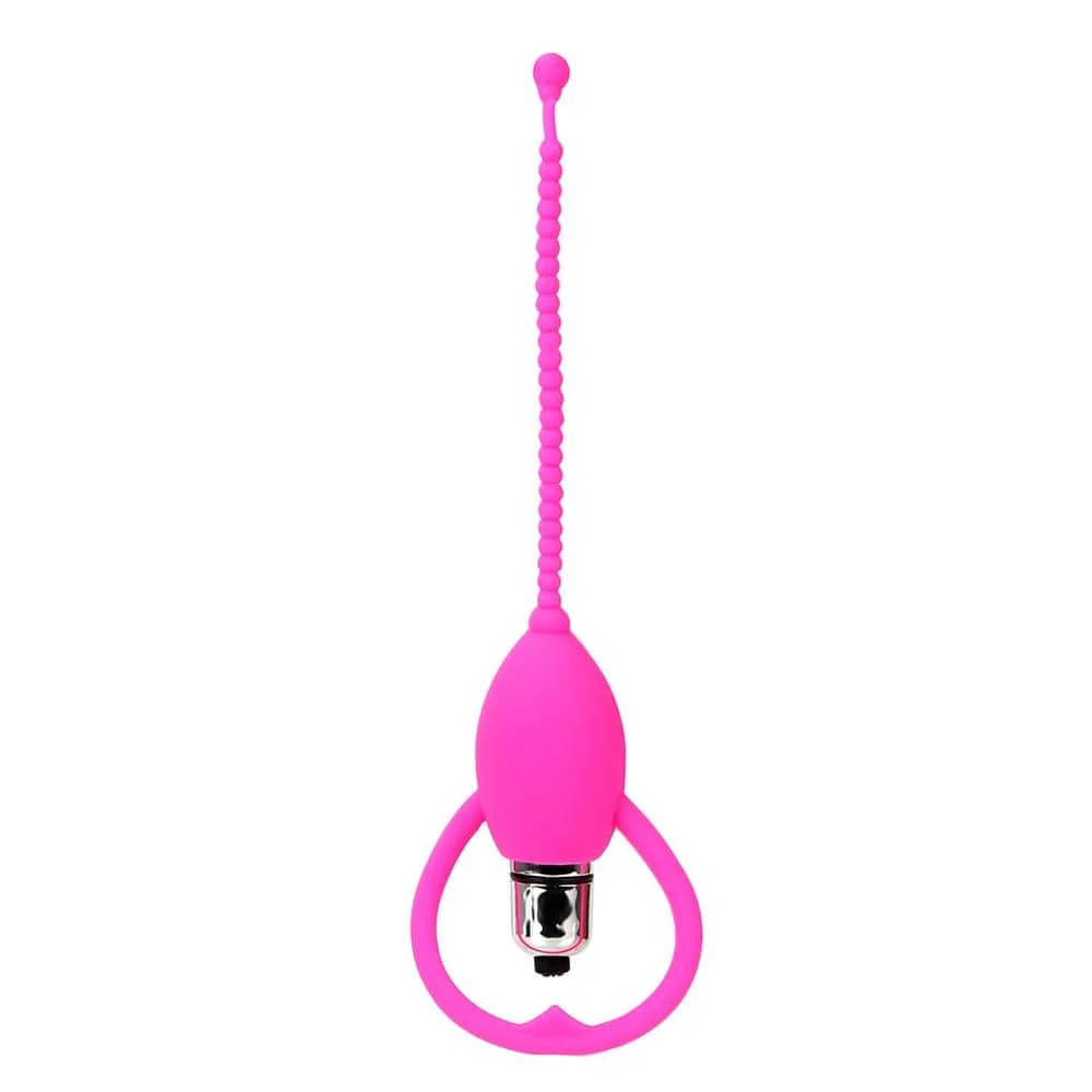 Colorful Vibrating Beaded Penis Plug - Image 4
