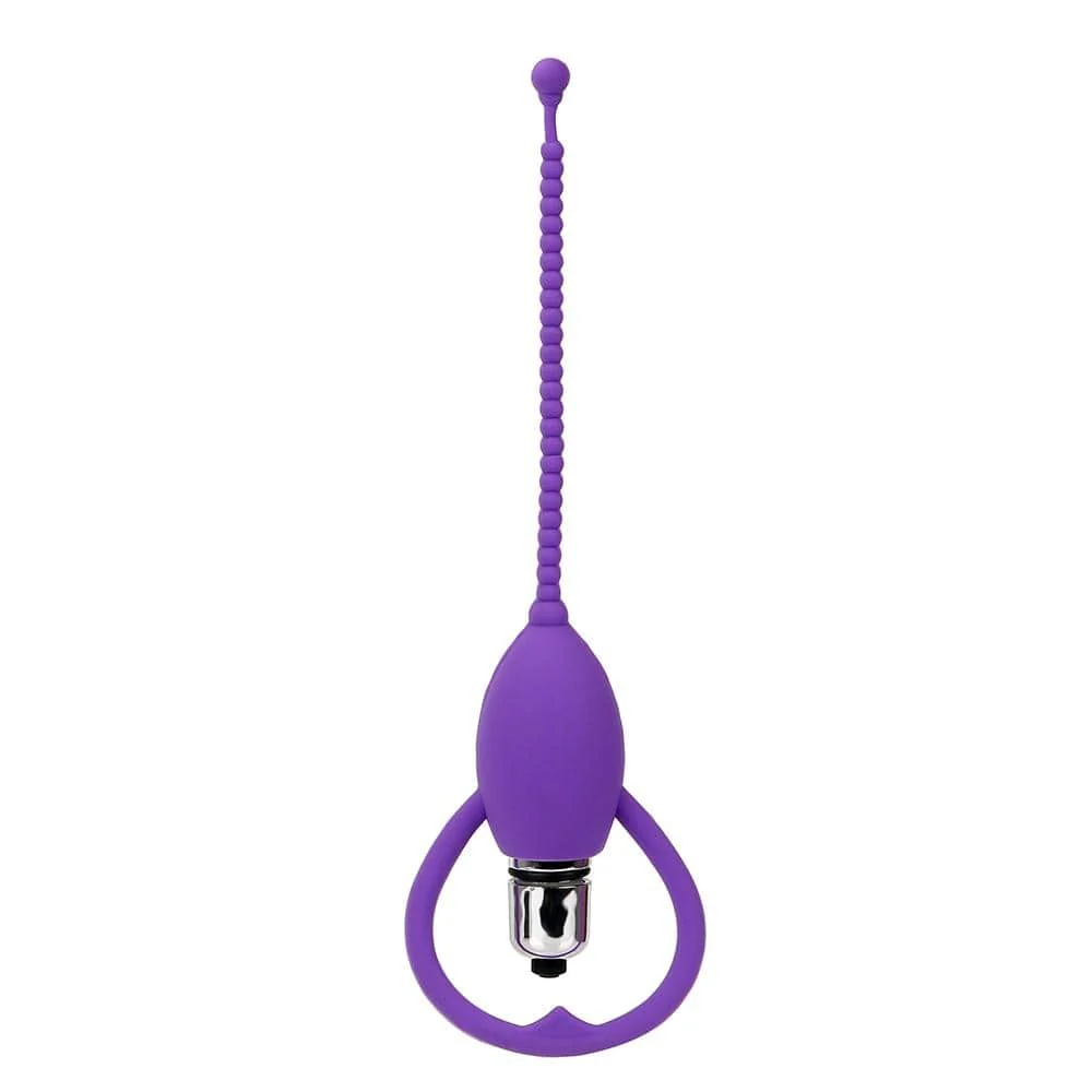 Colorful Vibrating Beaded Penis Plug - Image 5
