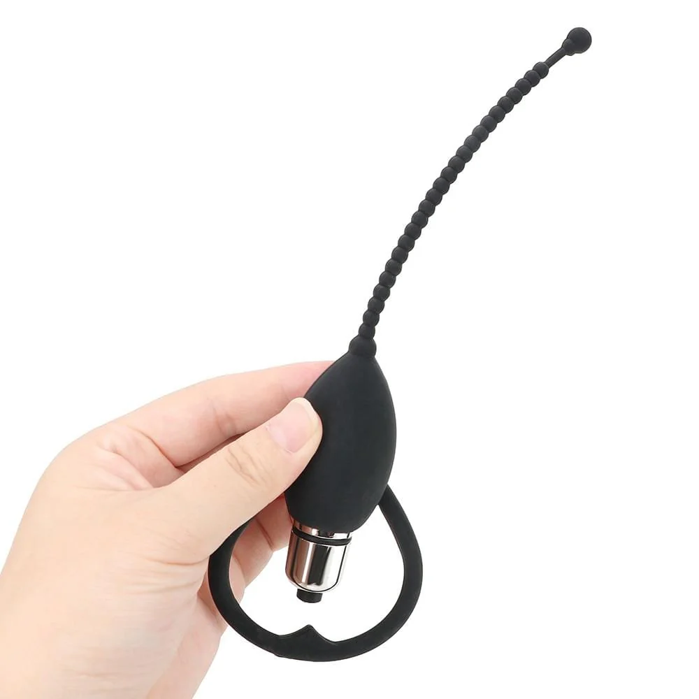 Colorful Vibrating Beaded Penis Plug - Image 6