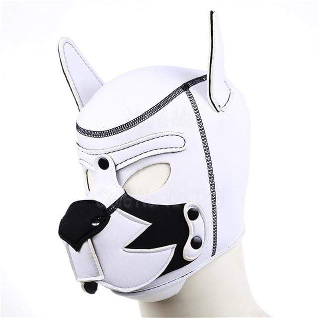 Comfy White Puppy Play Hood - Image 2