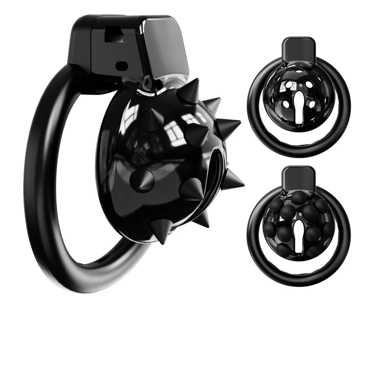 Compact Spiked Silicone Chastity Cage