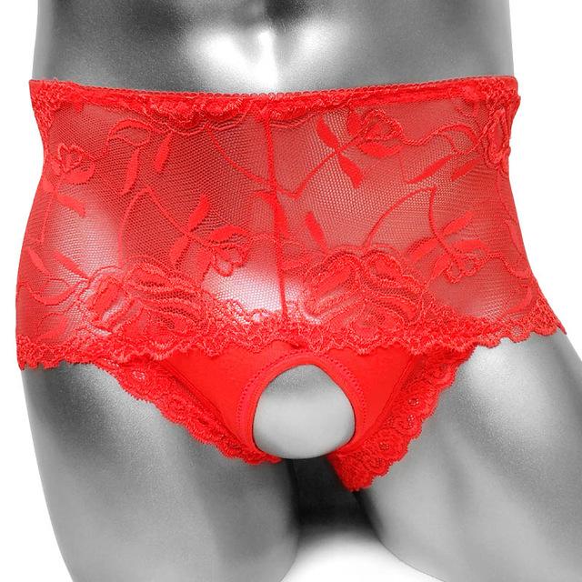 Crotchless Sissy Lace Boxer - Image 6