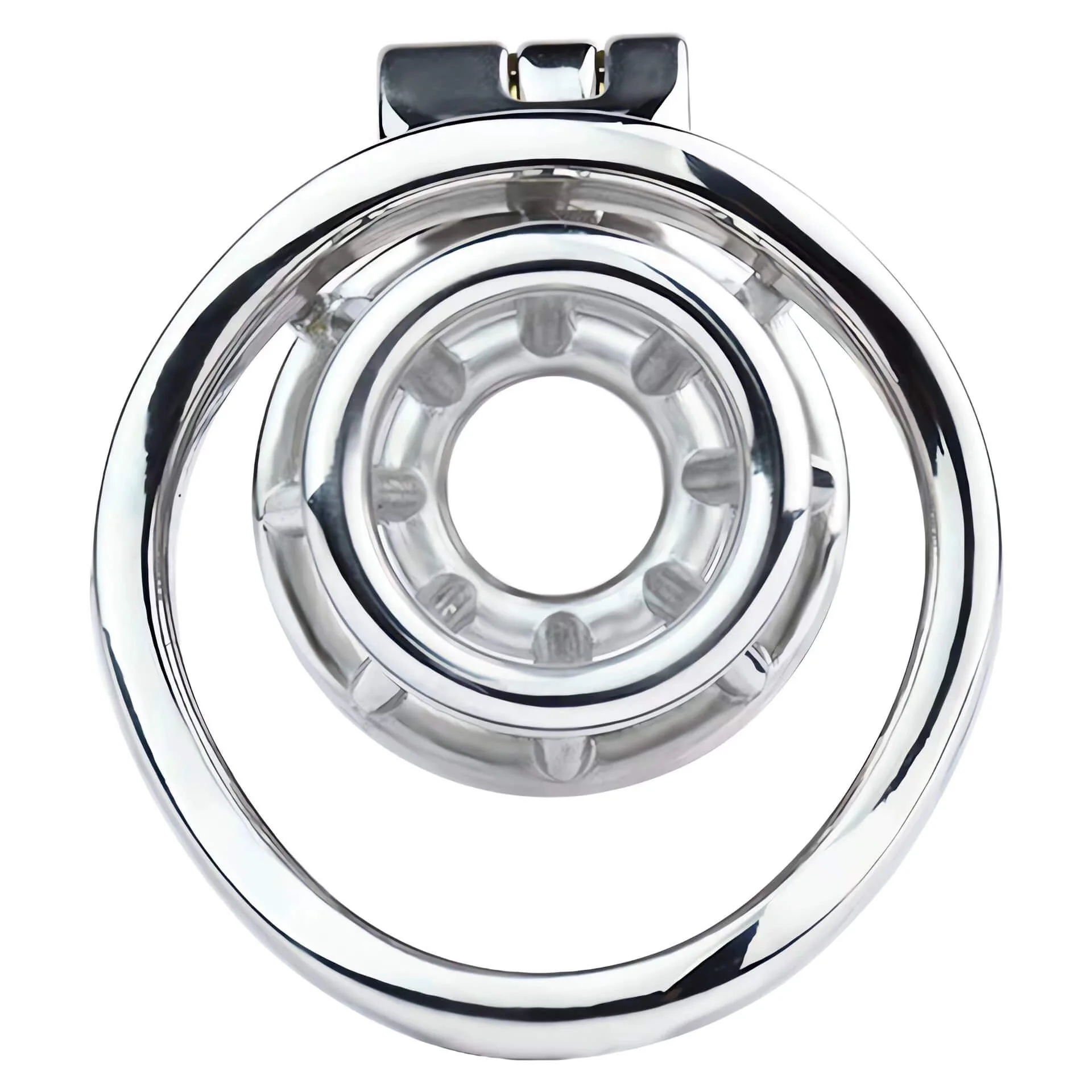 Design Metal Flower Basket Negative Chastity Cage - Image 2