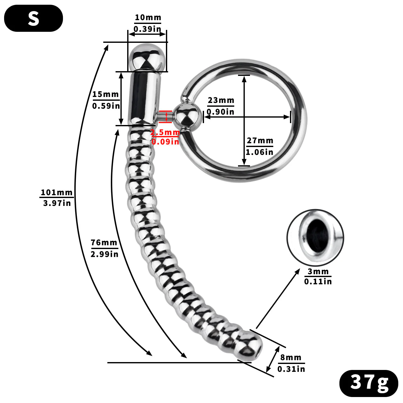Detachable Steel PA Penis Ring - Image 10