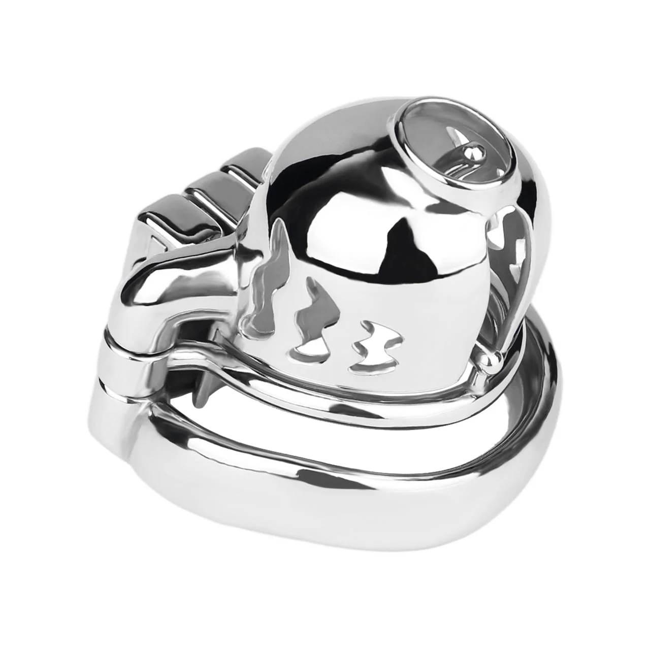 Dolphin Steel Chastity Cage With PA Piercing