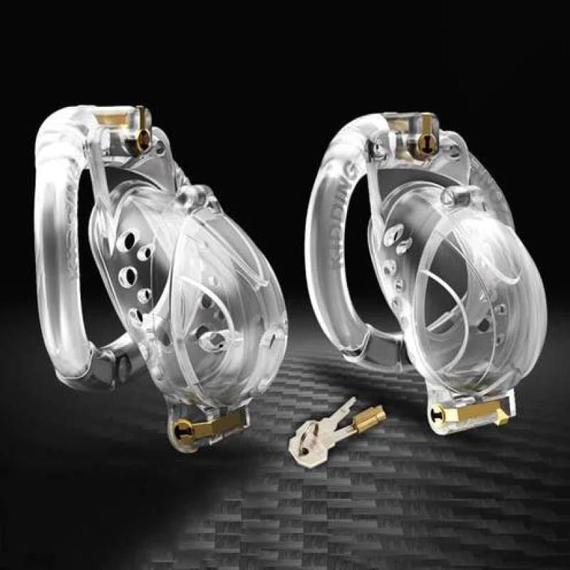Double Lock Detachable Plastic Chastity Cage - Image 2
