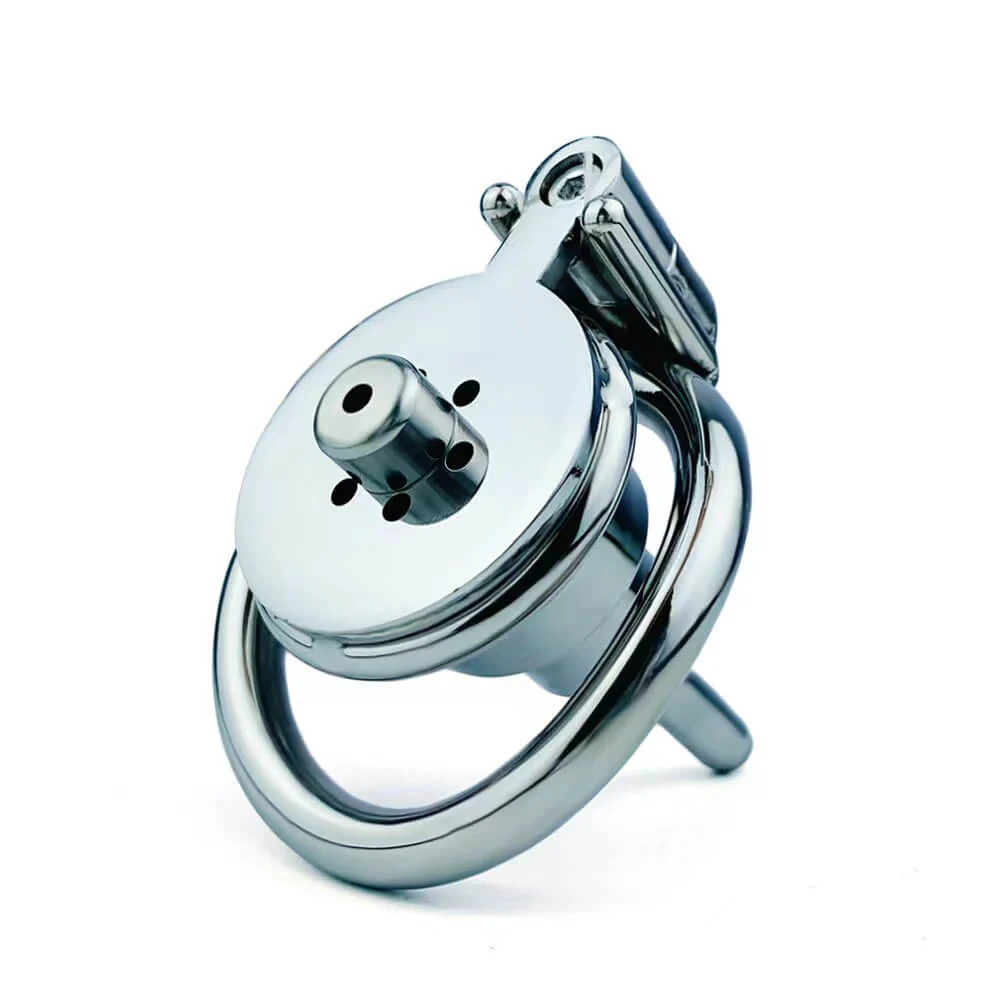 Double Screw Negative Chastity Cage With Catheter - Image 2