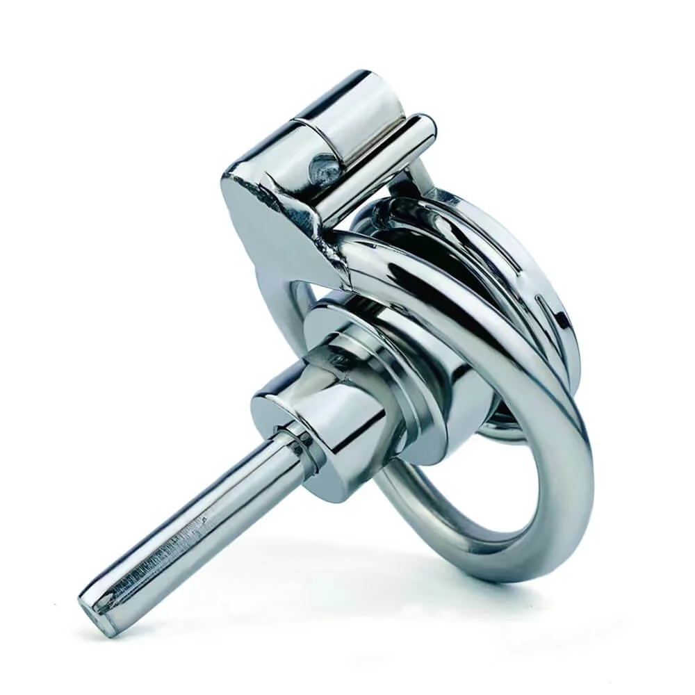 Double Screw Negative Chastity Cage With Catheter - Image 3