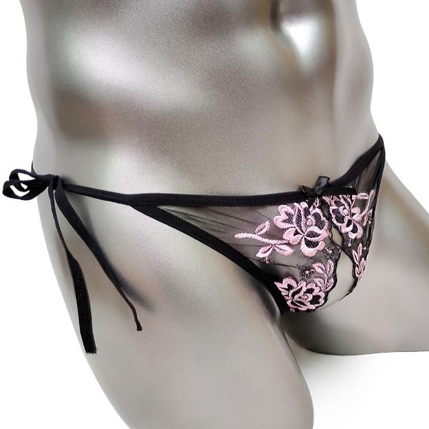 Embroidered Lace Thong - Image 2