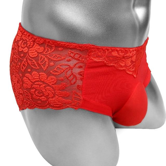 Floral Lace Panties With Penis Pouch - Image 2