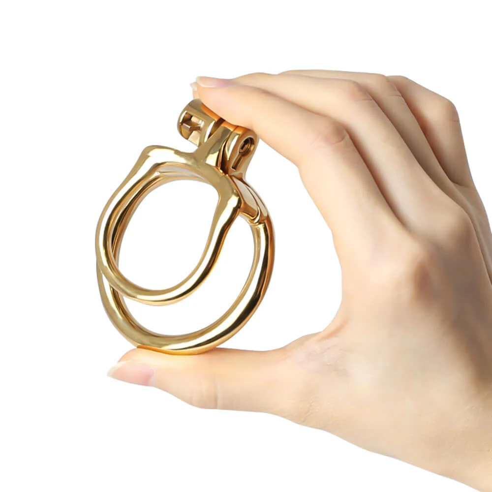 Gold MAMBA-ZERO Stainless Steel Chastity cage - Image 6