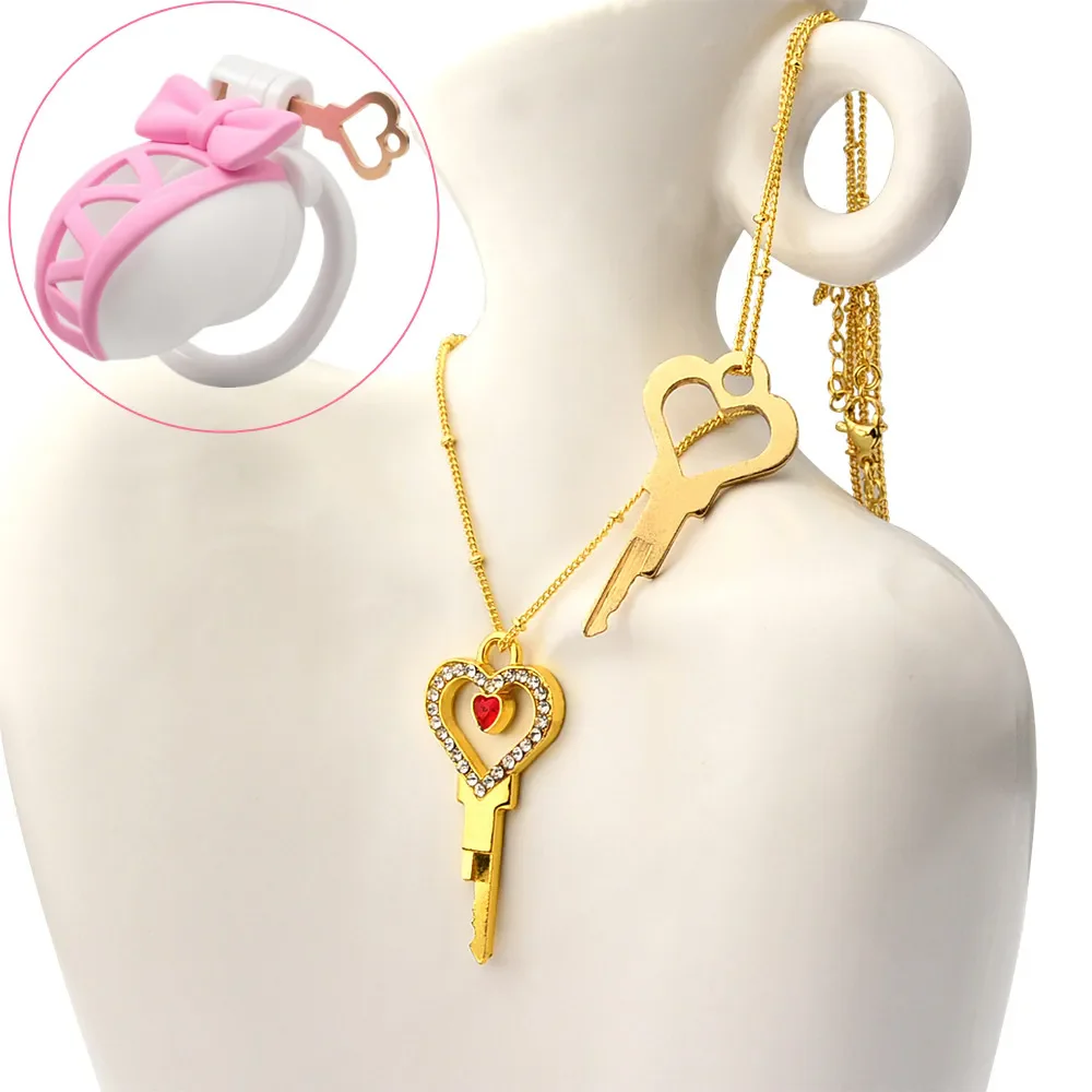Golden Chastity Key Necklace - Image 2