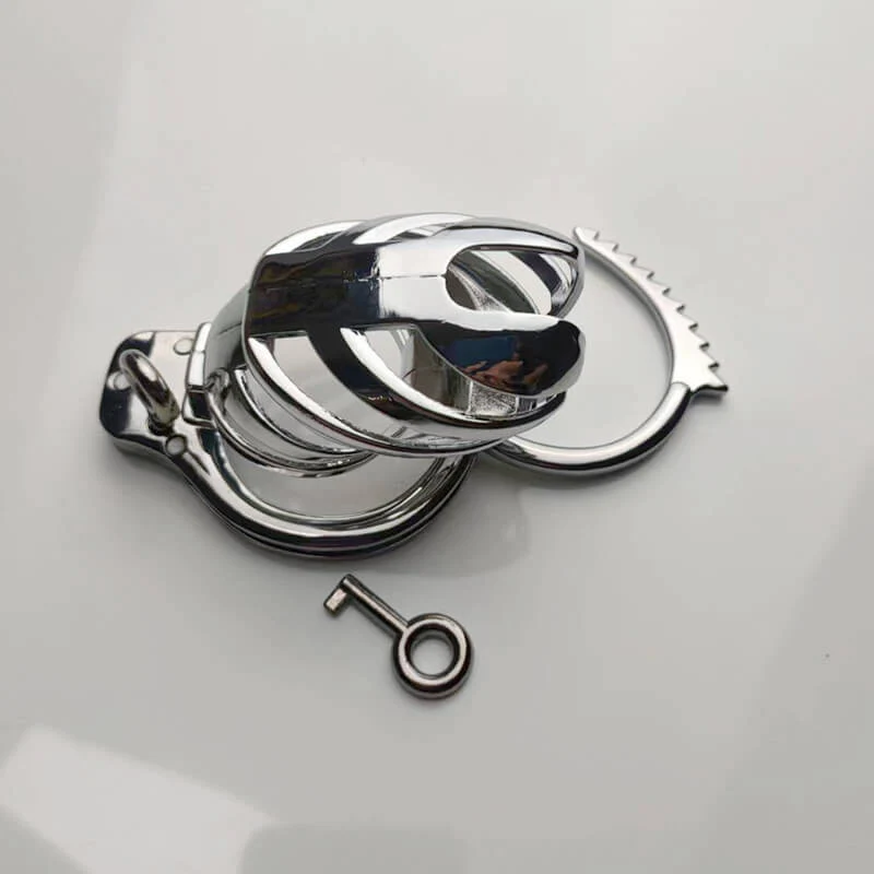 Handcuff Adjustable Metal Male Chastity Cage - Image 4
