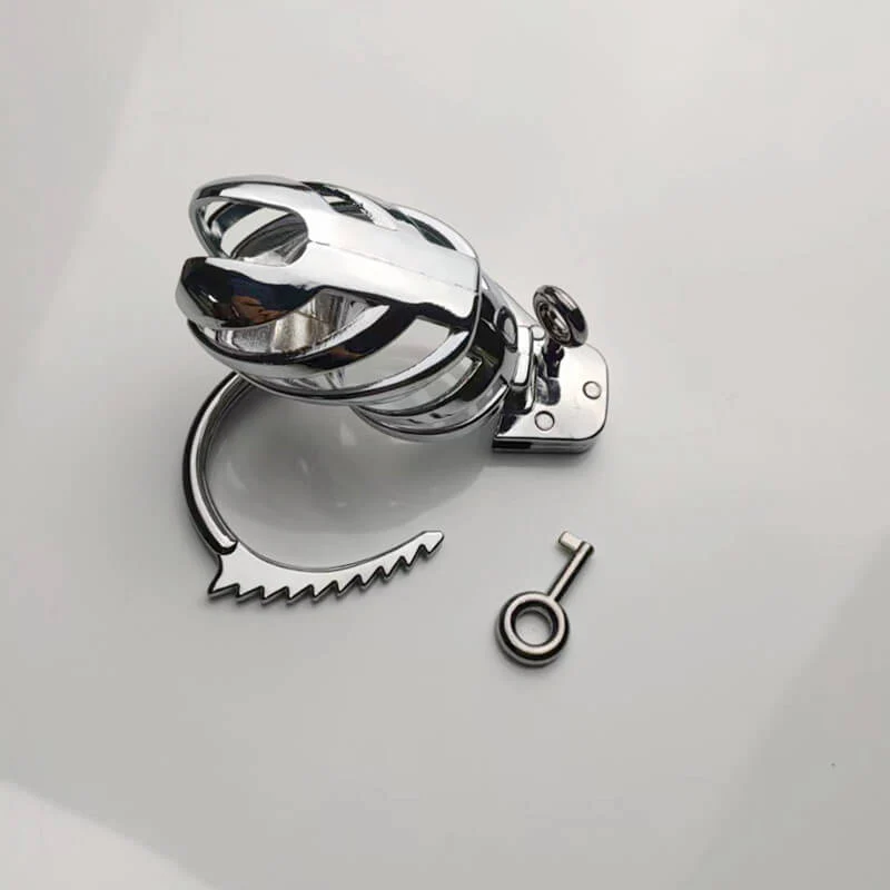 Handcuff Adjustable Metal Male Chastity Cage - Image 5
