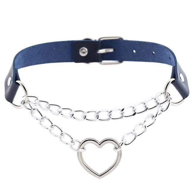 Heart in Chains Leather Choker - Image 10