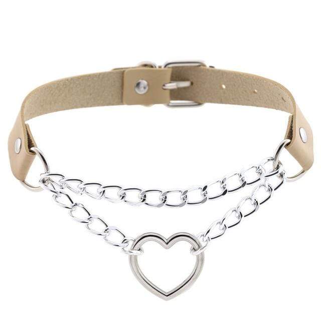 Heart in Chains Leather Choker - Image 12