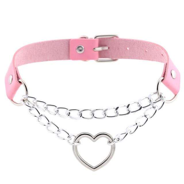 Heart in Chains Leather Choker - Image 13