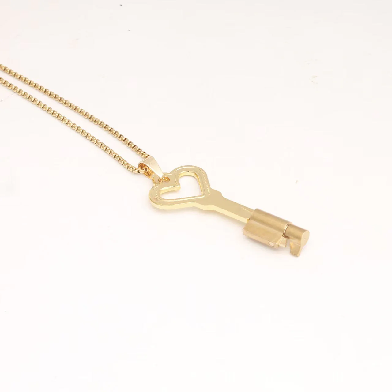 Heart Shaped Chastity Key Necklace - Image 3