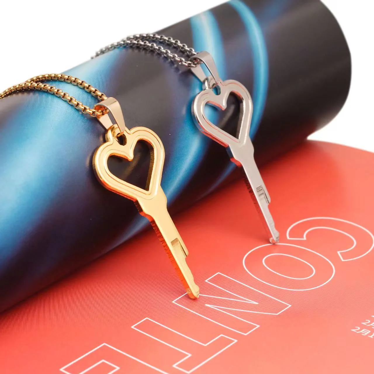Heart Shaped Chastity Key Necklace - Image 5