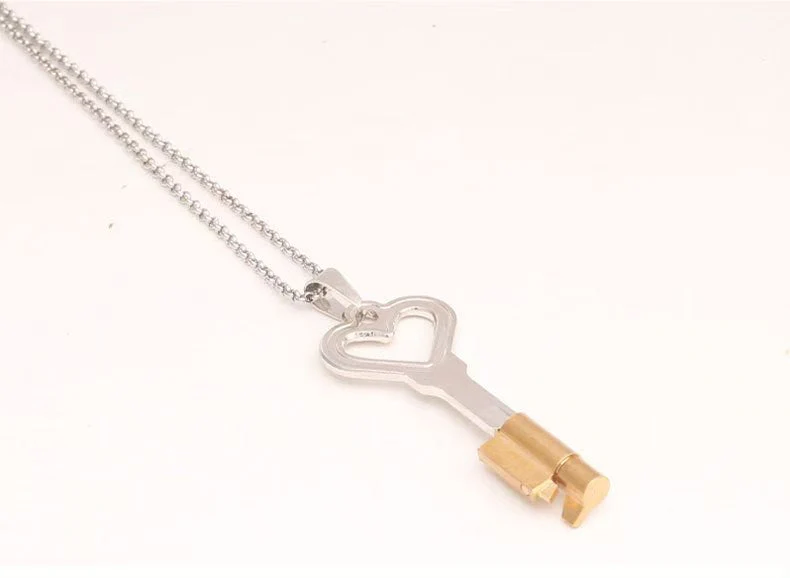 Heart Shaped Chastity Key Necklace - Image 7