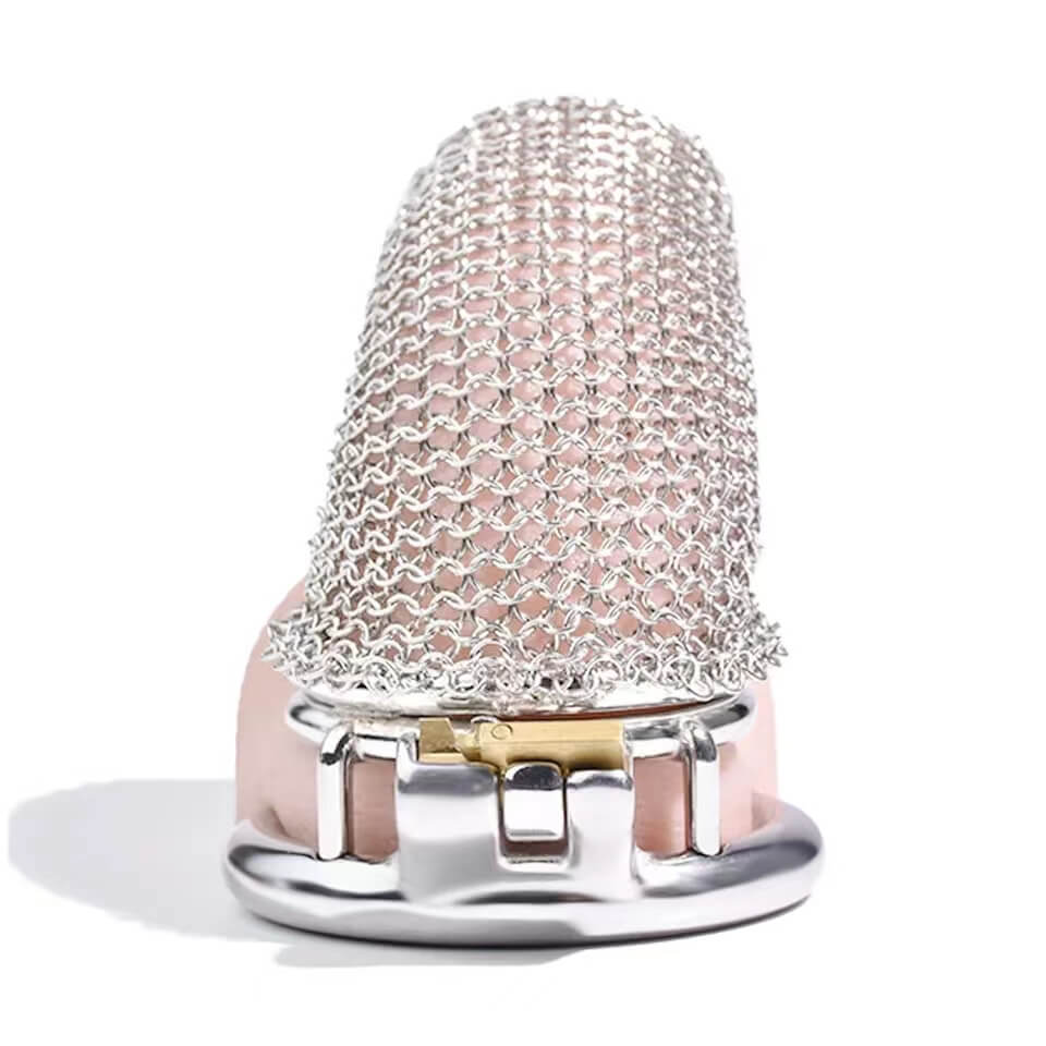 Hollow Mesh Design Penis Chastity Cage - Image 2