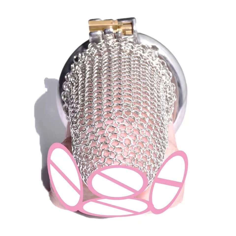 Hollow Mesh Design Penis Chastity Cage - Image 3