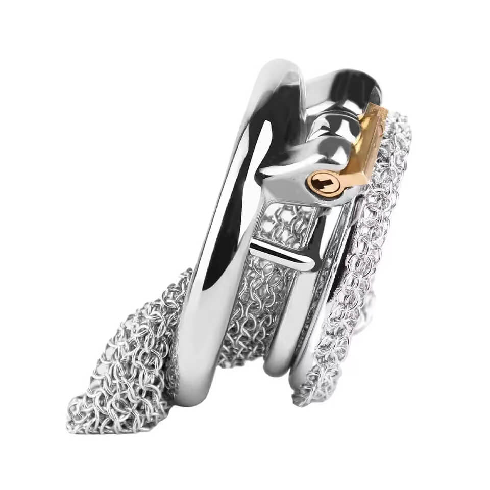 Hollow Mesh Design Penis Chastity Cage - Image 5