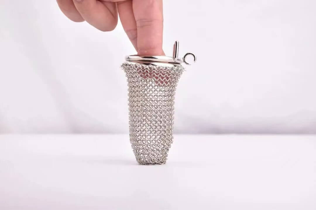 Hollow Mesh Design Penis Chastity Cage - Image 7