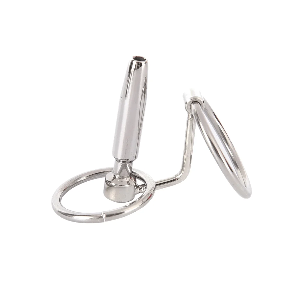 Hollow Steel Urethral Dilator With Cock Ring - Image 12