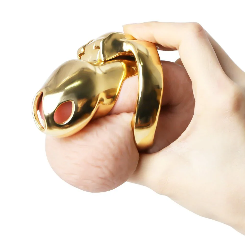 HTV3 Gold Chastity Cage - Image 15