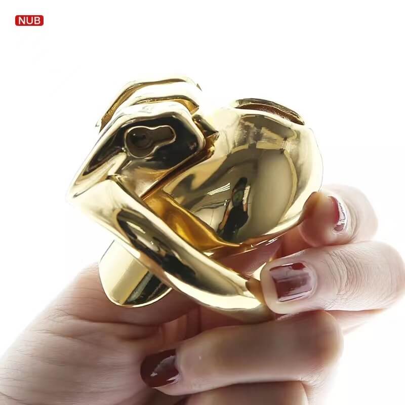 HTV3 Gold Chastity Cage - Image 2