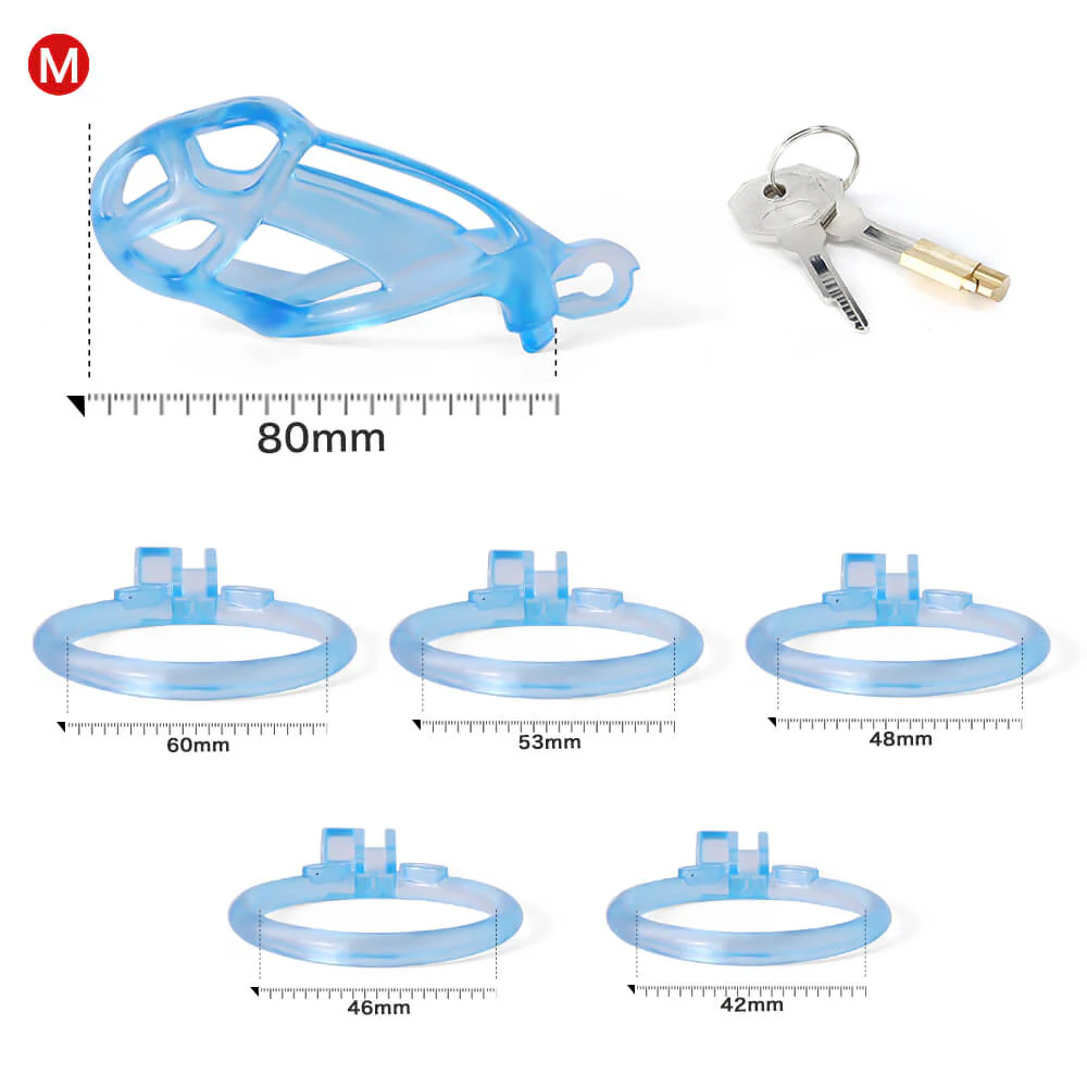 Ice Vision Desigh Blue Mamba Chastity Cage - Image 7
